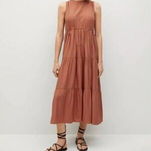 Mango abril maxi dress (Burnt orange, 2)